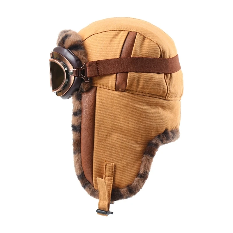 Outdoor Camping Activities For Adults - Reversible Winter Trapper Cap Leopard Pattern