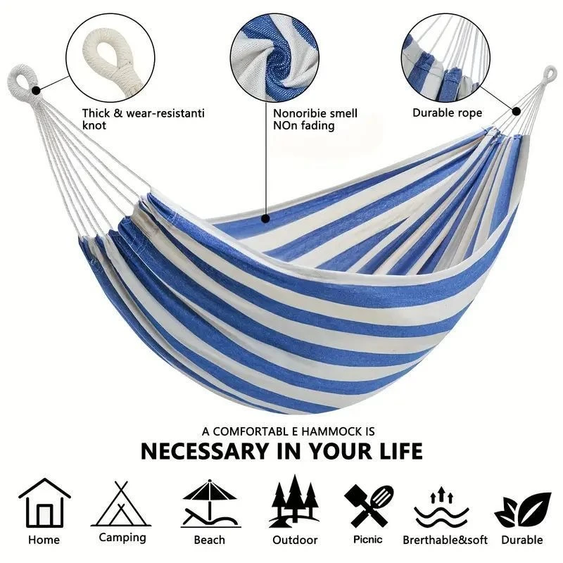 Canvas No Wooden Stick Hammock - огляд і ціна Bed Outdoor Camping