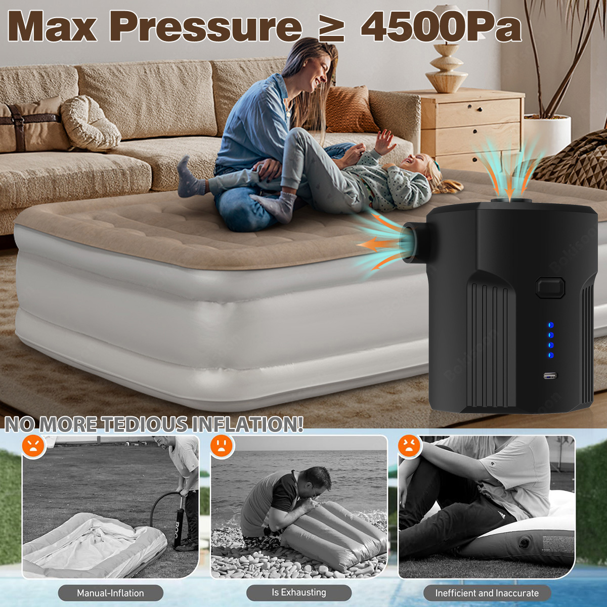 Portable Electric Air Pump for - огляд і ціна Bed Outdoor Camping