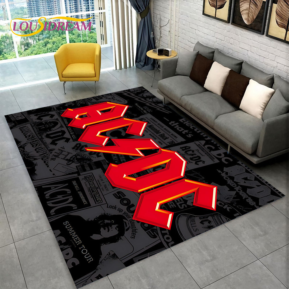 AC/DC Rock Band Area Rug Large - огляд і ціна Outdoor Camping Mats Large