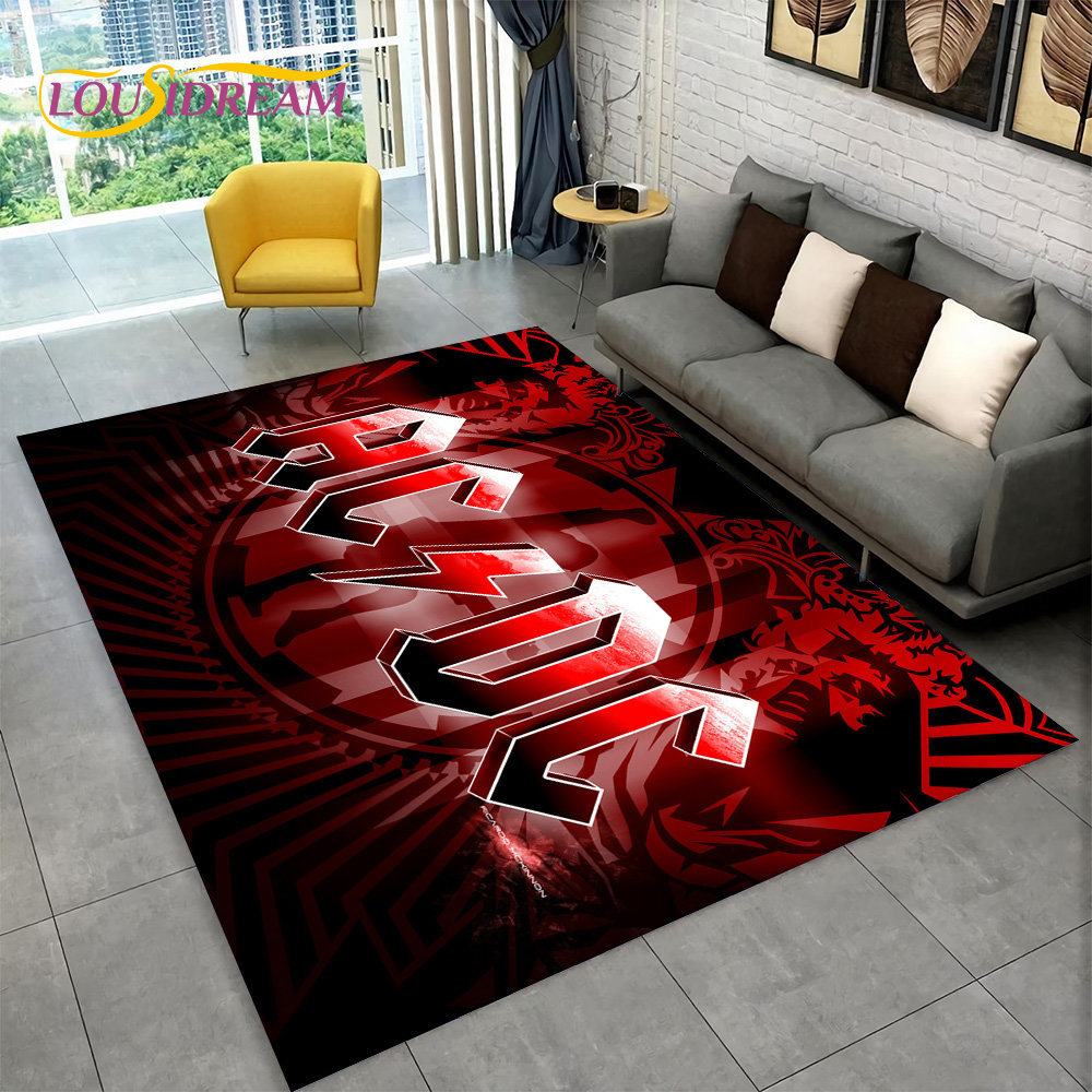 AC/DC Rock Band Area Rug Large - огляд і ціна Outdoor Camping Mats Large